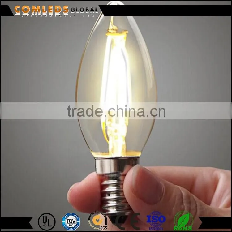 super high lumen edison led bulb light , led filament candle 4w c35