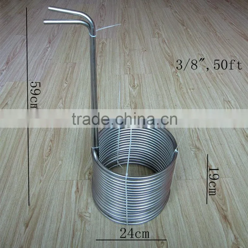 Stainless Steel coil tube wort chiller for beer machine