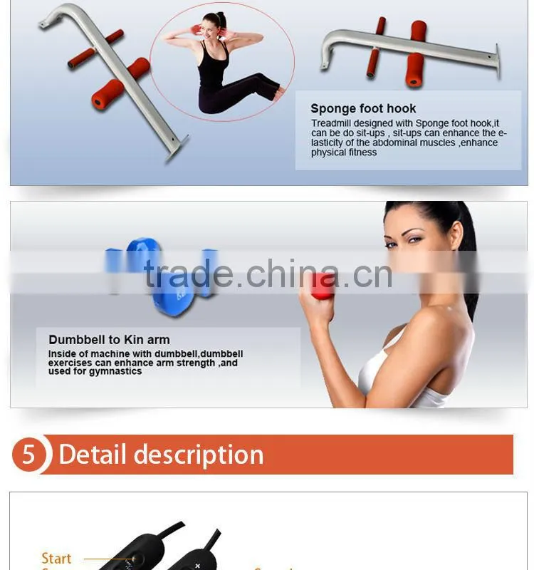 home treadmill with massage folding treadmill