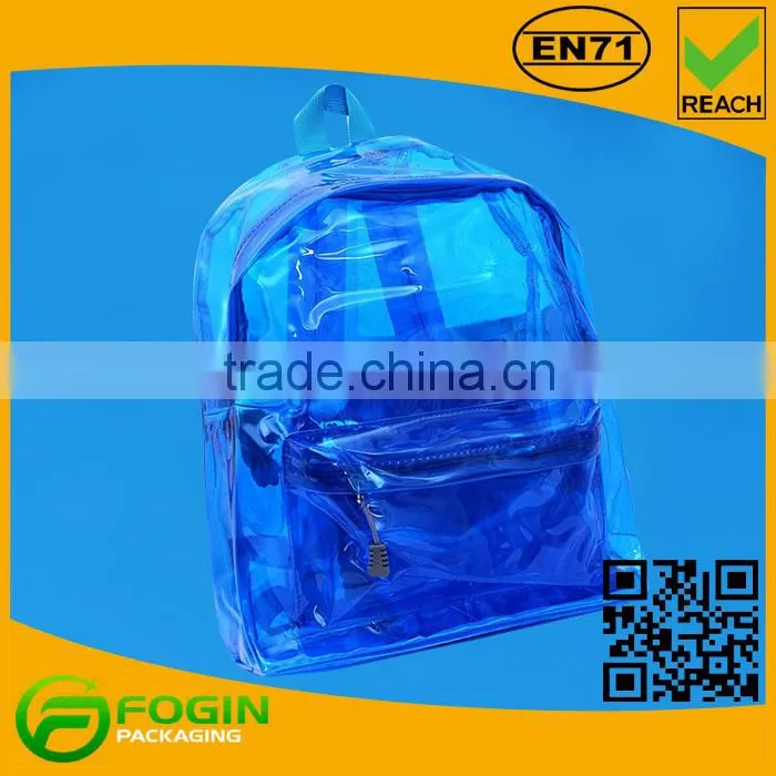 China supplier Transparent backpack for student