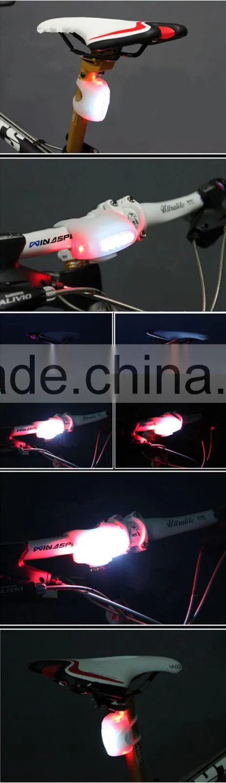 2014 fashion bicycle warning silicone led bike light