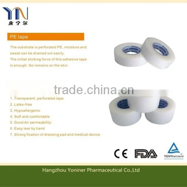 Madical device adhesive surgical silk tape
