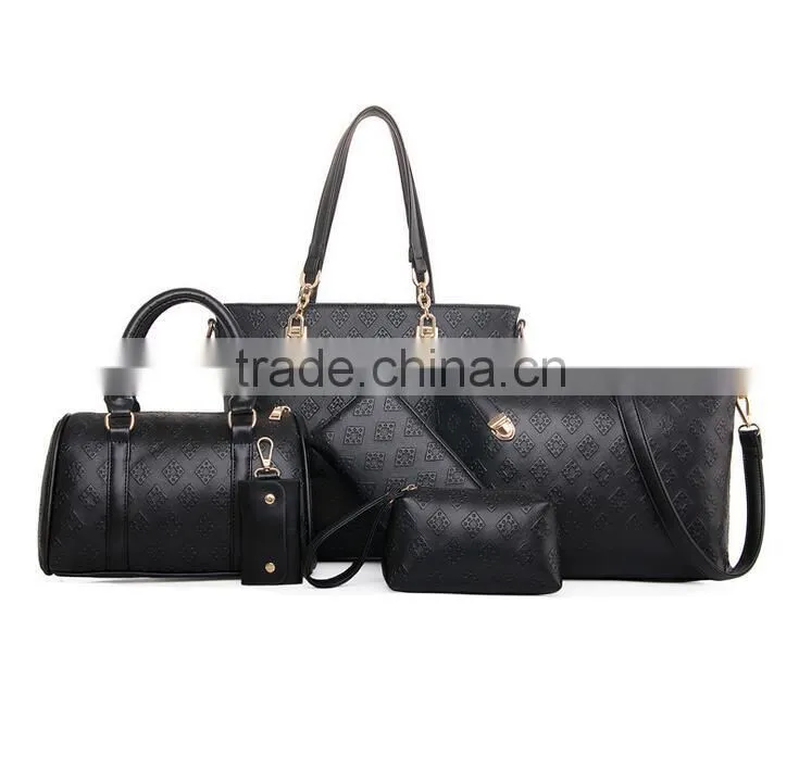 made china wholesale handbags collection woman 6 in 1 bags and cluthes