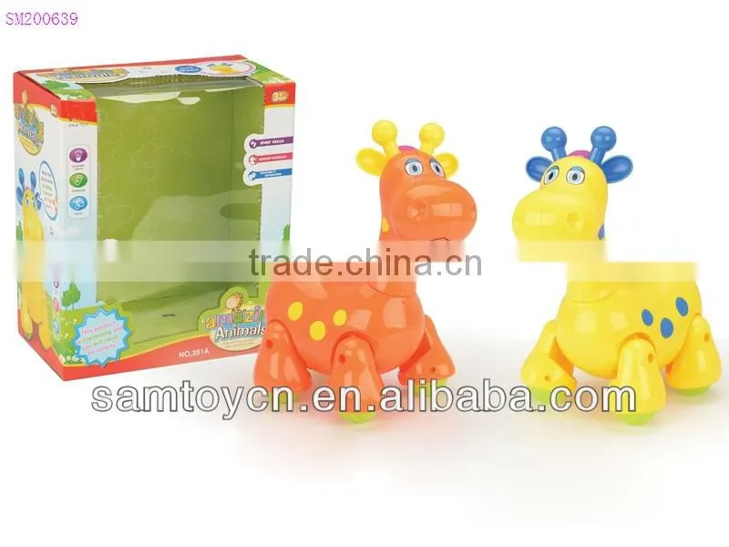 Walking cartoon dog music flash lighting toy for kids