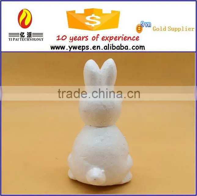 Mini easter bunny decoration/plastic easter rabbit/styrofoam animal model