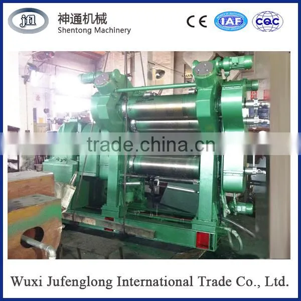 XY-4F400 rubber sheet four-roll calender factory, roll calender for artificial leather line