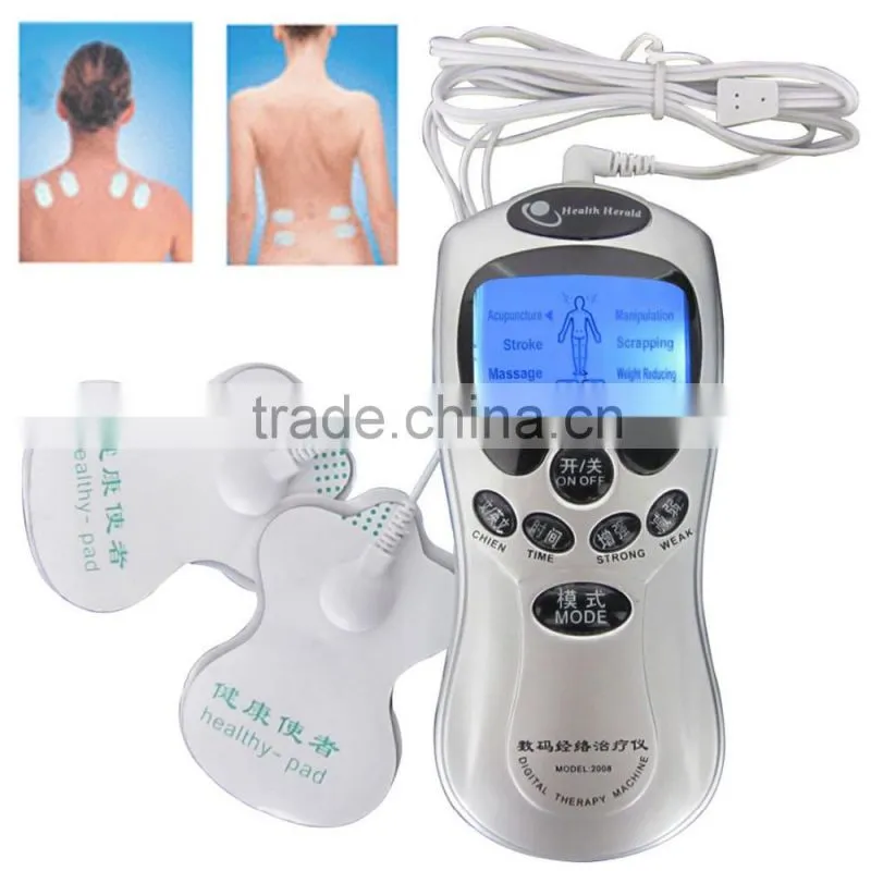 Digital therapy acupuncture massage machine with blue backlight display