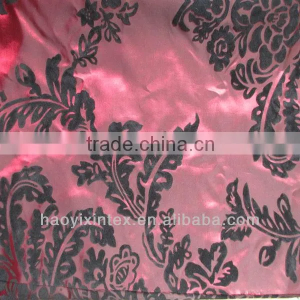 Flocking on Cationic Two Tone Taffeta Fabric