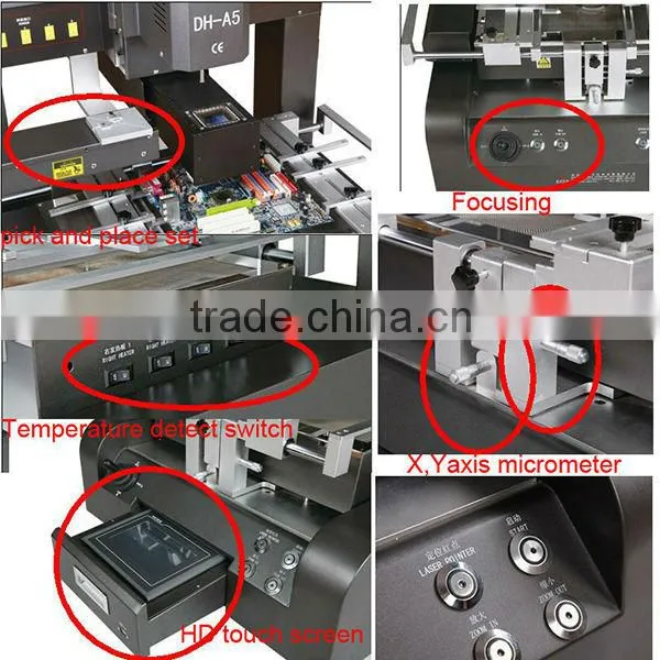 Dinghua optical alignment bga rework machine soldering maching for mobile phone with optical bga reballing kit DH-A5