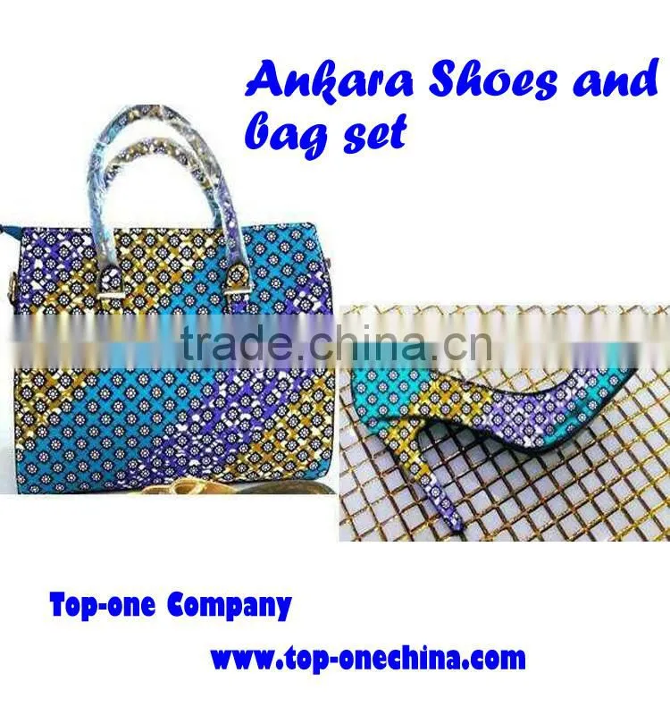 Top one China Supplier Hot Selling African Wax Shoes And Bags