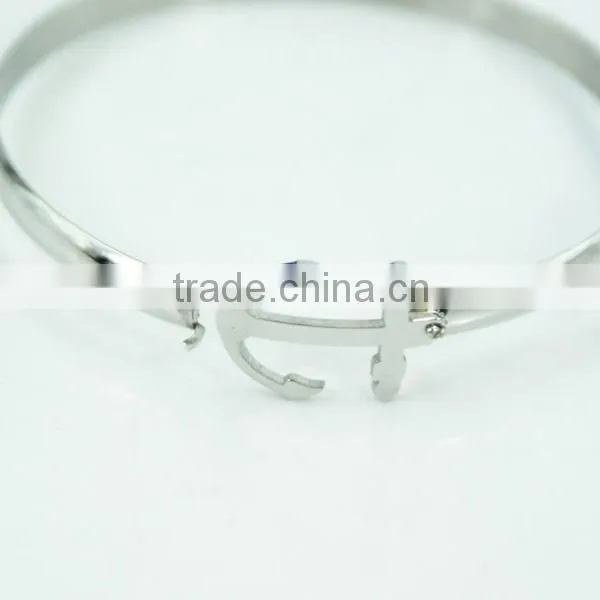 steel rope bracelet with metal Fashion stainless steel bracelet bangles