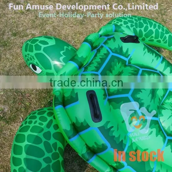 PVC factory price turtle design animal pool float inflatable donut