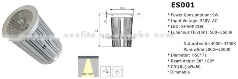 3W GU10 Sharp COB LED Spotlight