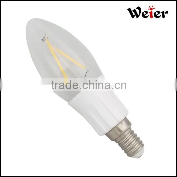 LED Light Source white Plastic Lamp Body Material clear or milk glass filament led bulb