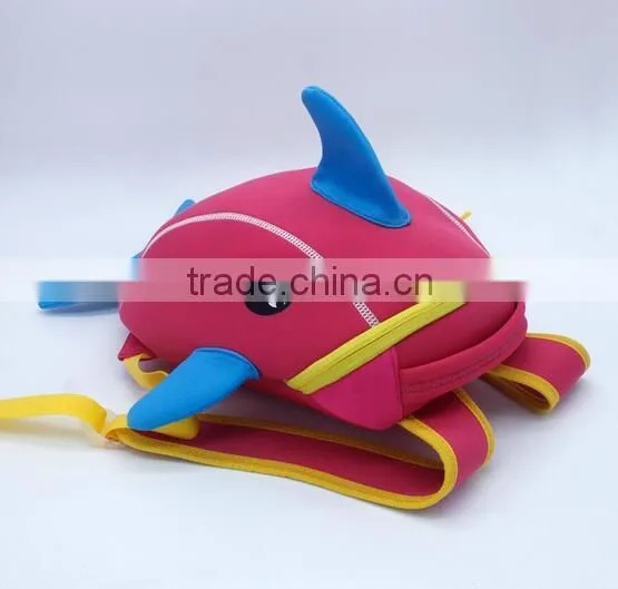 Kids backpack bag / children Waterproof backpack / cartoon bag,Dolphin shape backpack