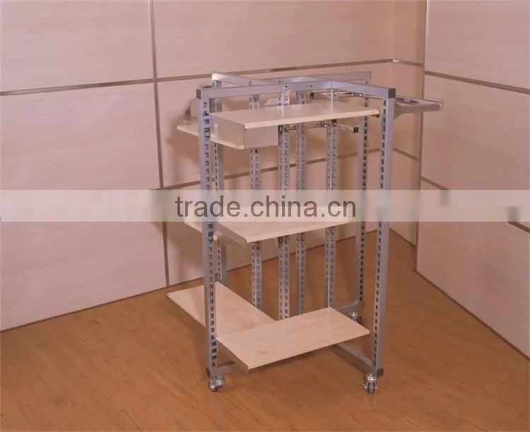 Powder Coating Frame Floor Standing Clothing Display Gondola
