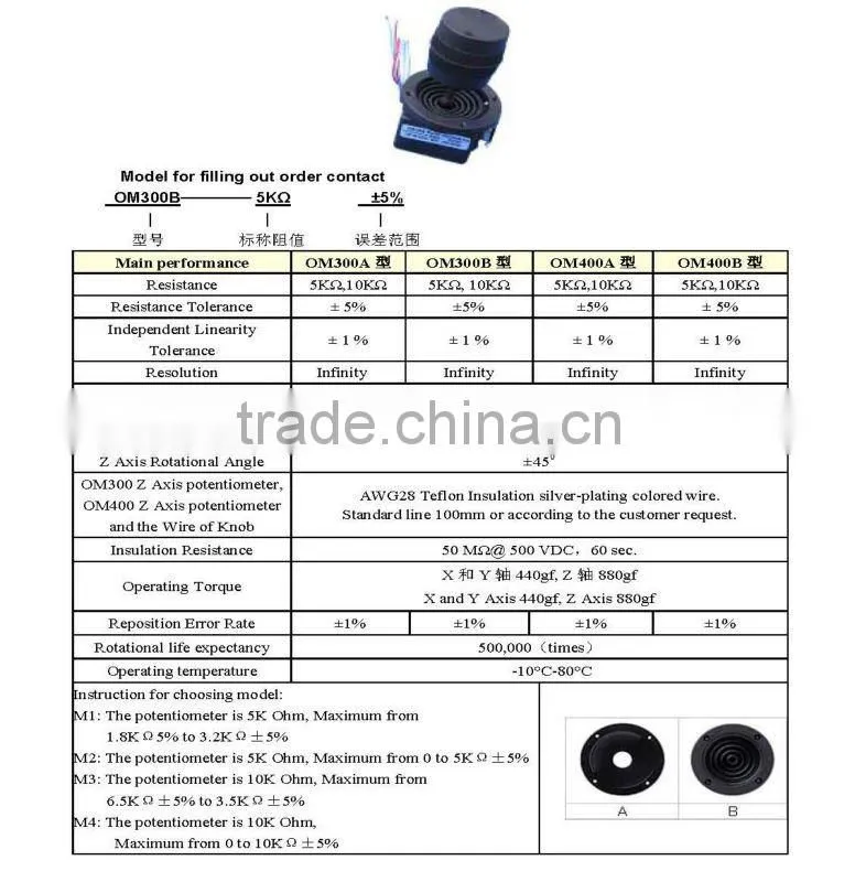 industrial joystick controller OM300B