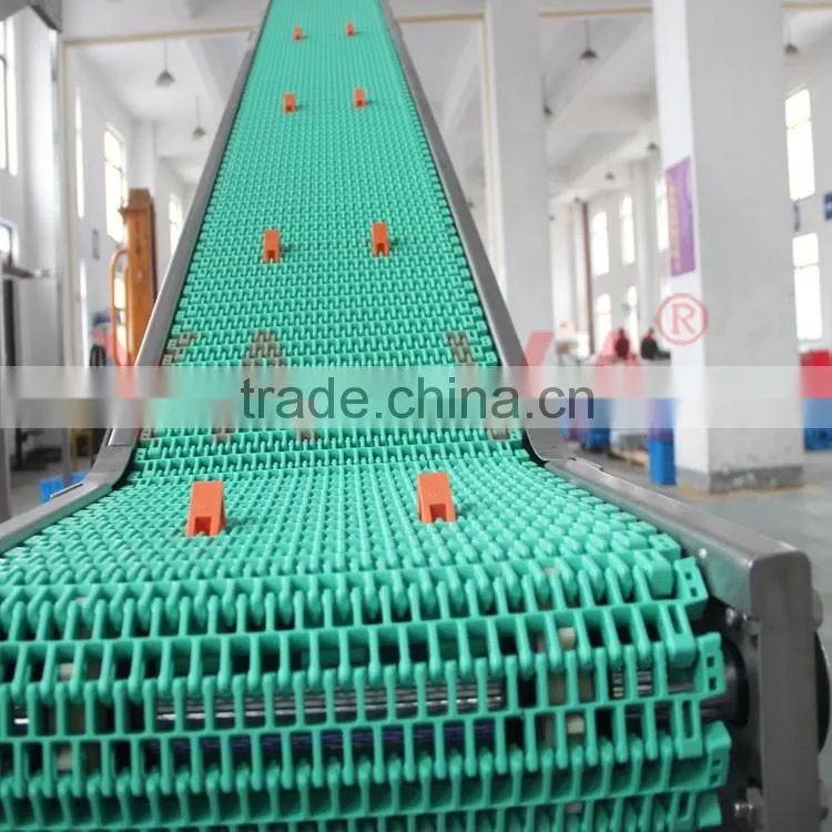 plastic belt lifting conveyors for food production line