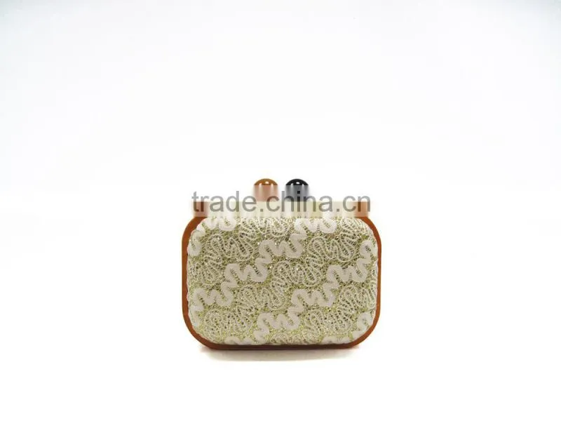 Wooden Mobile Clutch with Kiss Clasp