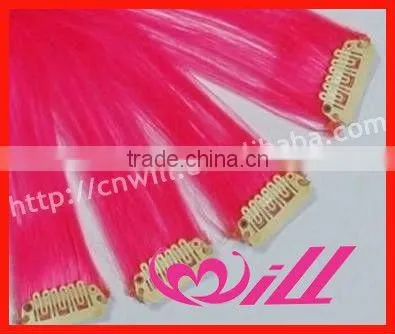 High Quality Pretty One Piece Red Clip In Hair Cheap Remy Hair Extension Clip Human Hair