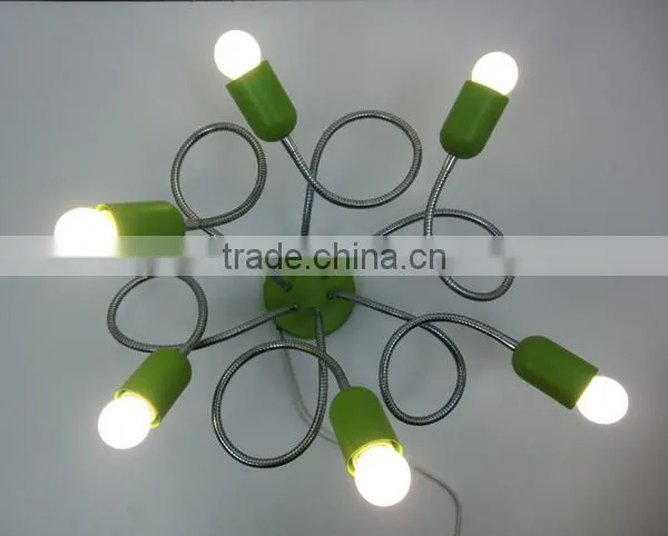 Modern creative design style goose neck led ceiling lamp can change shapes