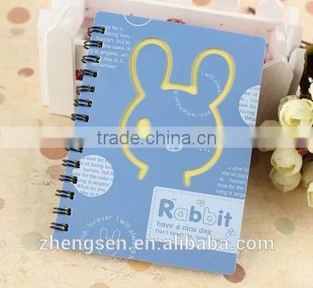 Multi-function students dairy notebook with double coil spiral notebook