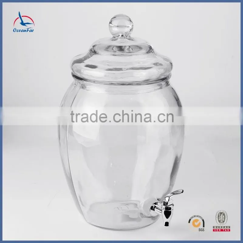 7.7L High Quality Glass Beverage Dispenser Jar Fruit Juice Glass Drink Dispenser