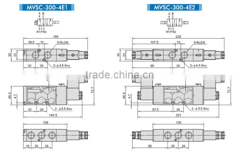 Mindman MVSC300 Series Double Control Solenoid Valve