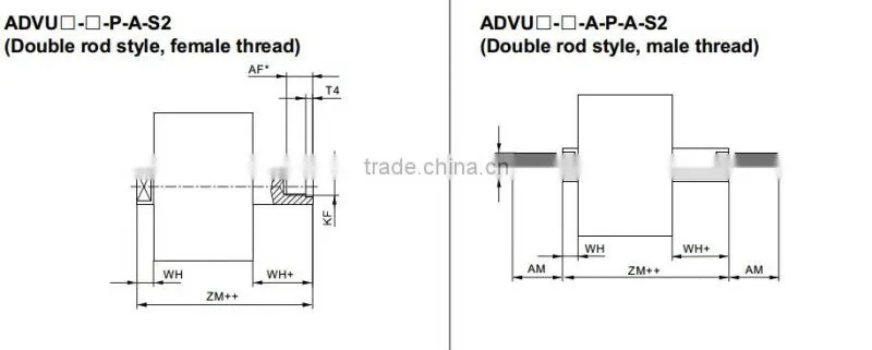 ADVU32X50mm Thin Compact Air Cylinder-FESTO Type