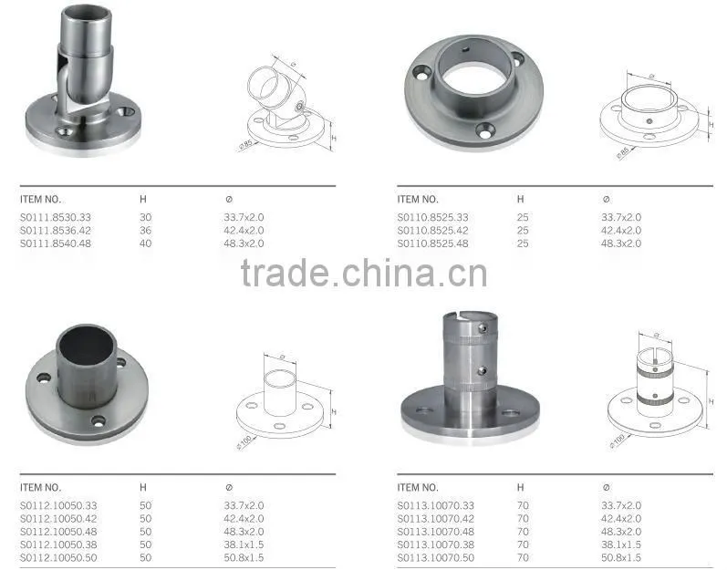 304 steel post base plate stainless steel pipe base plate