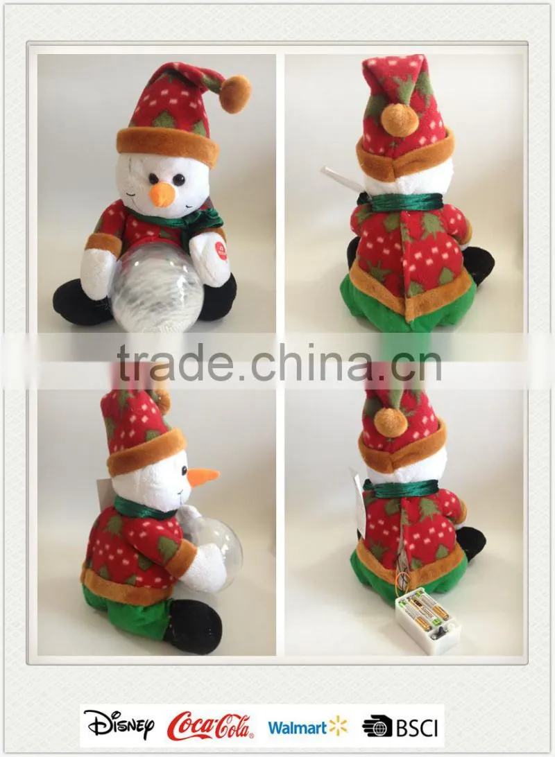 Christmas decoration Singing Santa with Crystal Ball