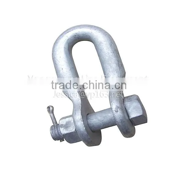 Galvanized Steel U Clevis Shackle For Linking Grid Power Fitting/electric power fitting U Type Shackle/MADE IN CHINA