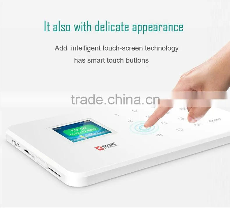 Wireless Touch RFID Color display wireless smart gsm alarm system with Android and IOS App G18