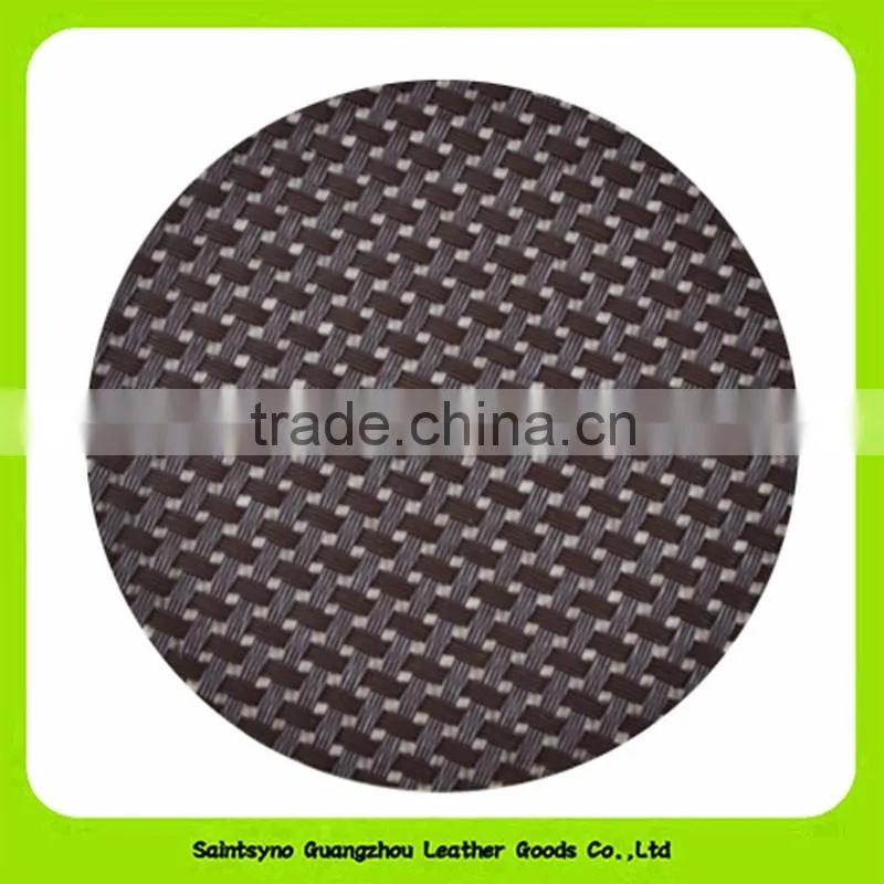 10cm Diameter Round Set of 6 PU Leather Cup Coaster 16028