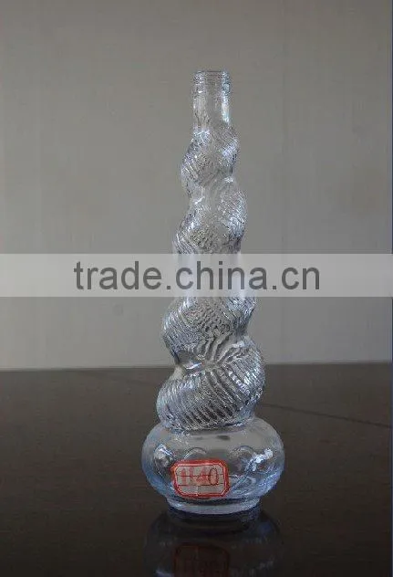 supply special dragon shape glass juice bottle /glass wine bottle