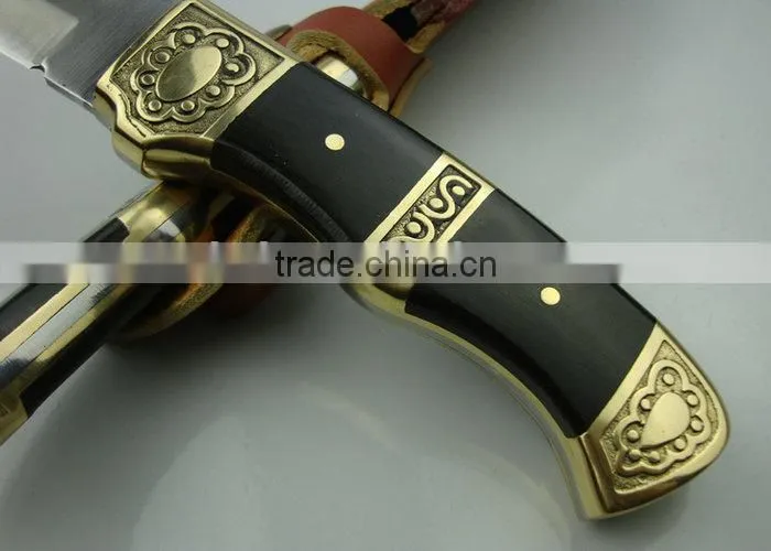 OEM Hunting Knife with Ebony/Brass Handle