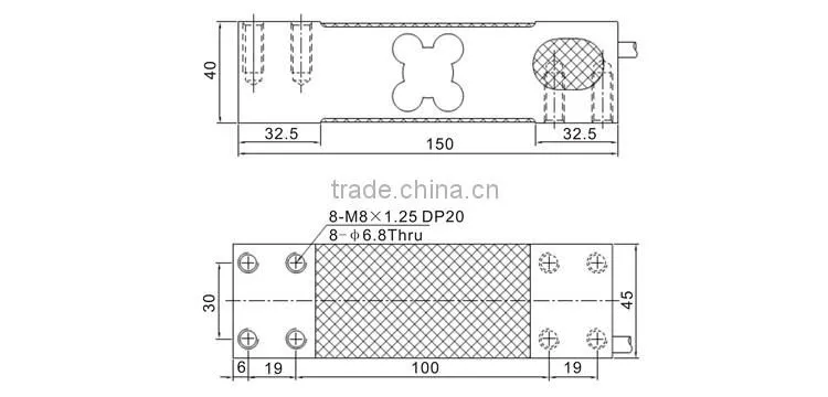GPB151 Single point load cell 60kg 500kg