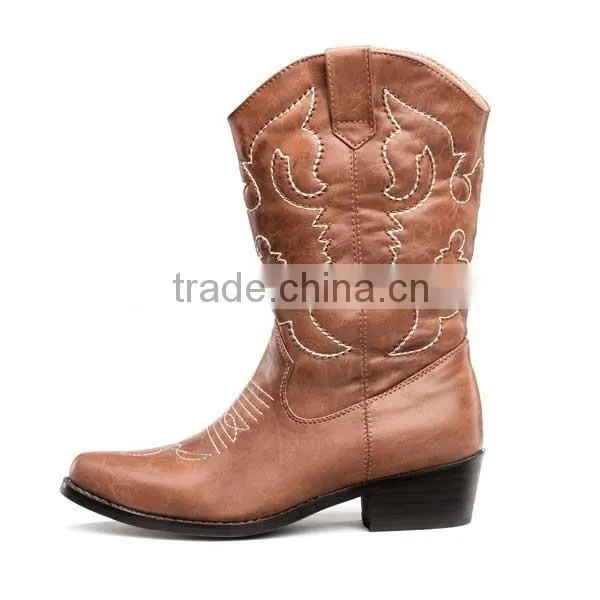 black tan brown cowgirl&cowboy genuine leather western boots wholesale