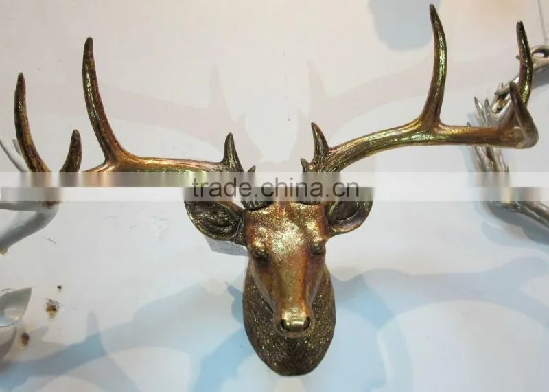resin wall mounted deer head for home decoration