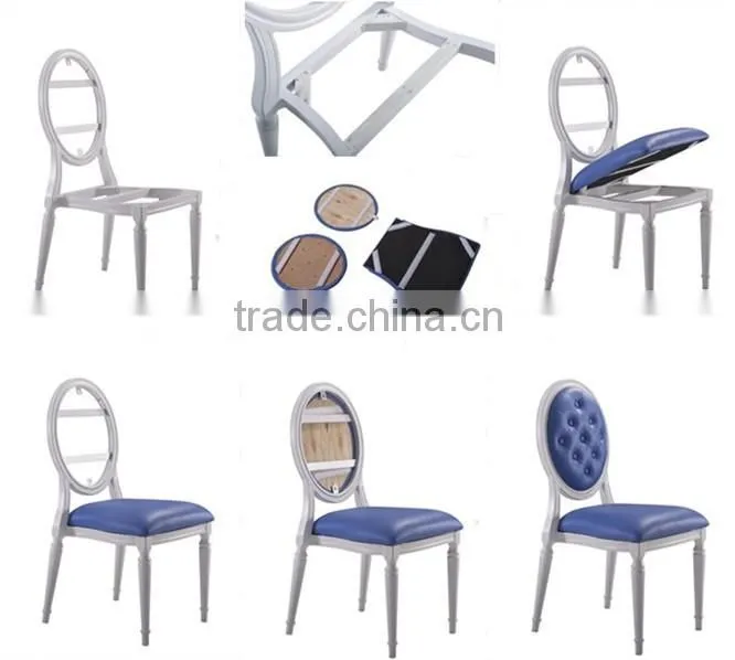 Hotel furniture wholesale luxury aluminum dining ghost chairs louis wedding stacking banquet chair