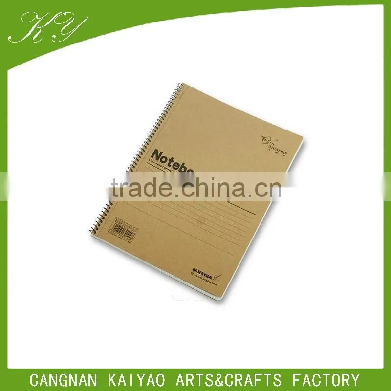 Sprial kraft custom printed perforated notebook