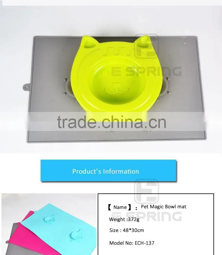 Easy Clean Non-toxic Silicone pet's Bowl Mat