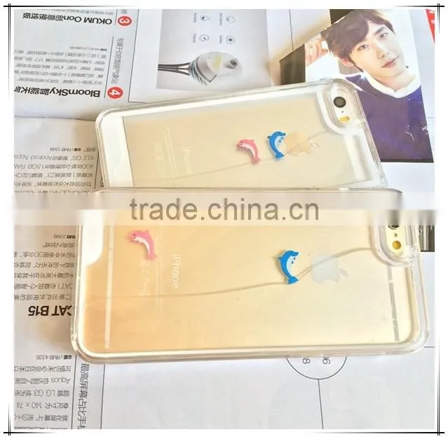 Ocean and Dolphins Design Luquid Clear PC Case for IPhone 6 /6s /6 plus