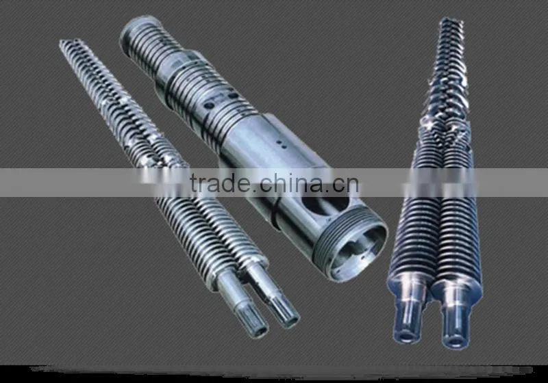 Tungsten carbide conical twin screw and barrel for plastic extruder machine