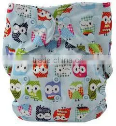 Embroidery Pattern White Washable Baby Waterproof Cloth Diaper