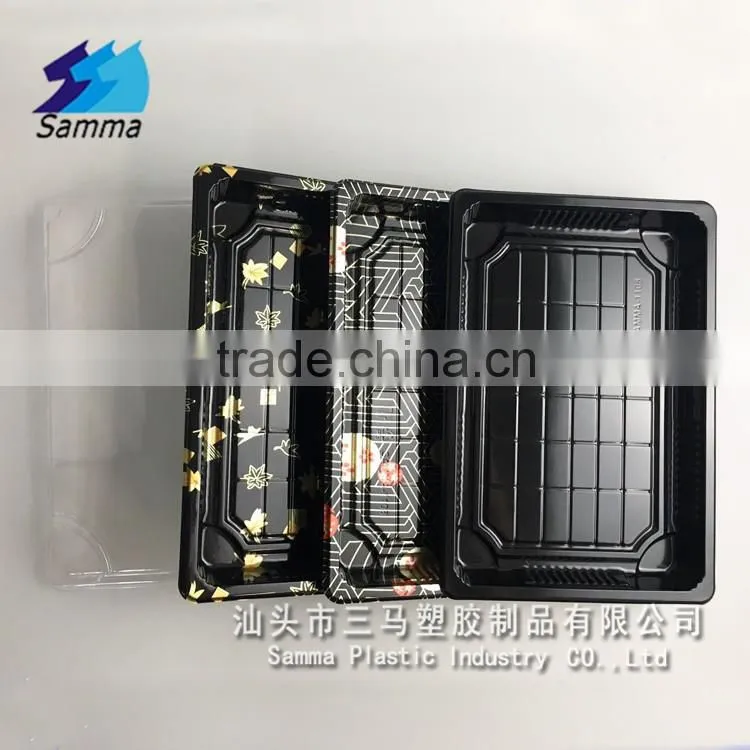SM1-1108Black disposable plastic containers for food