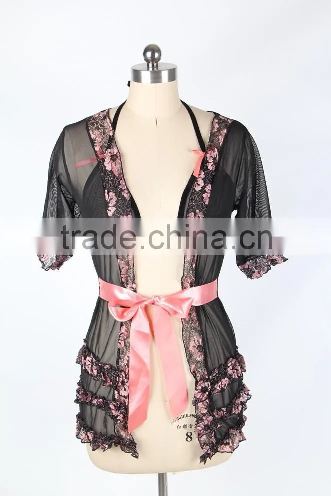 Hot selling flower fashion babydoll ladies night dress sex