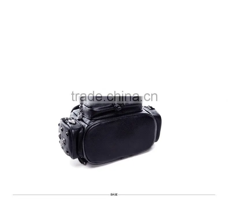 Wholesale fashion custom women high school leather backpack