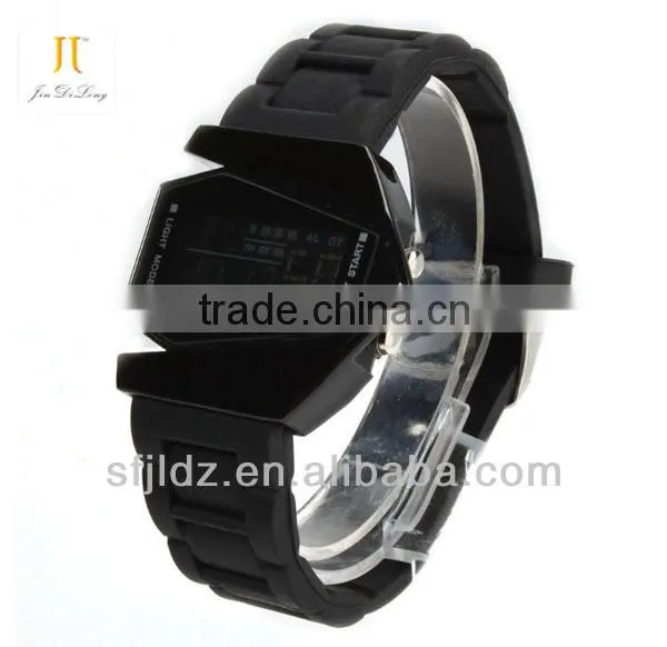 New fashion colorful aircraft shape sports led digital display watch waterproof smart watch