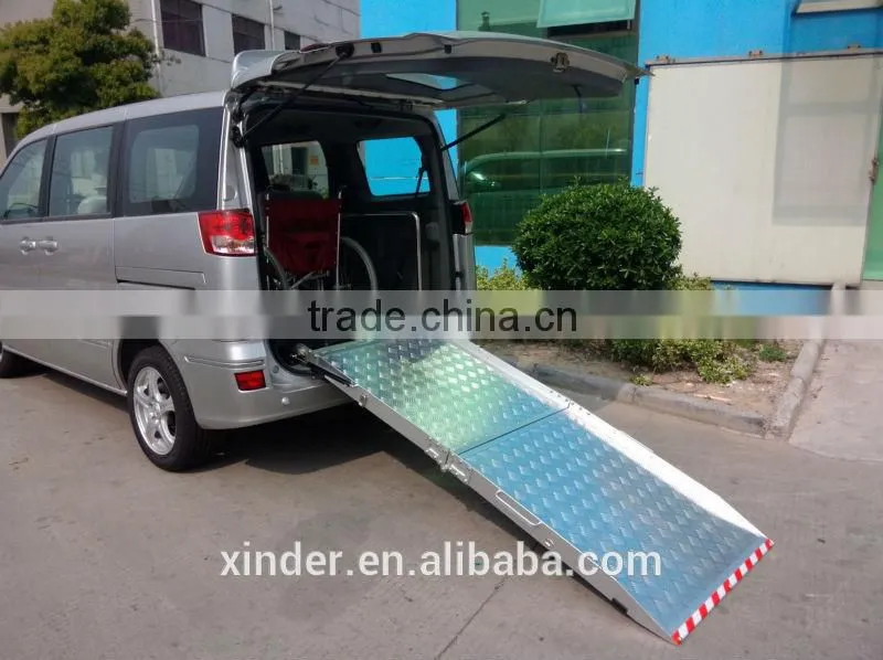 BMWR-2 Folding platform Aluminum Manual Wheelchair Ramp for Van